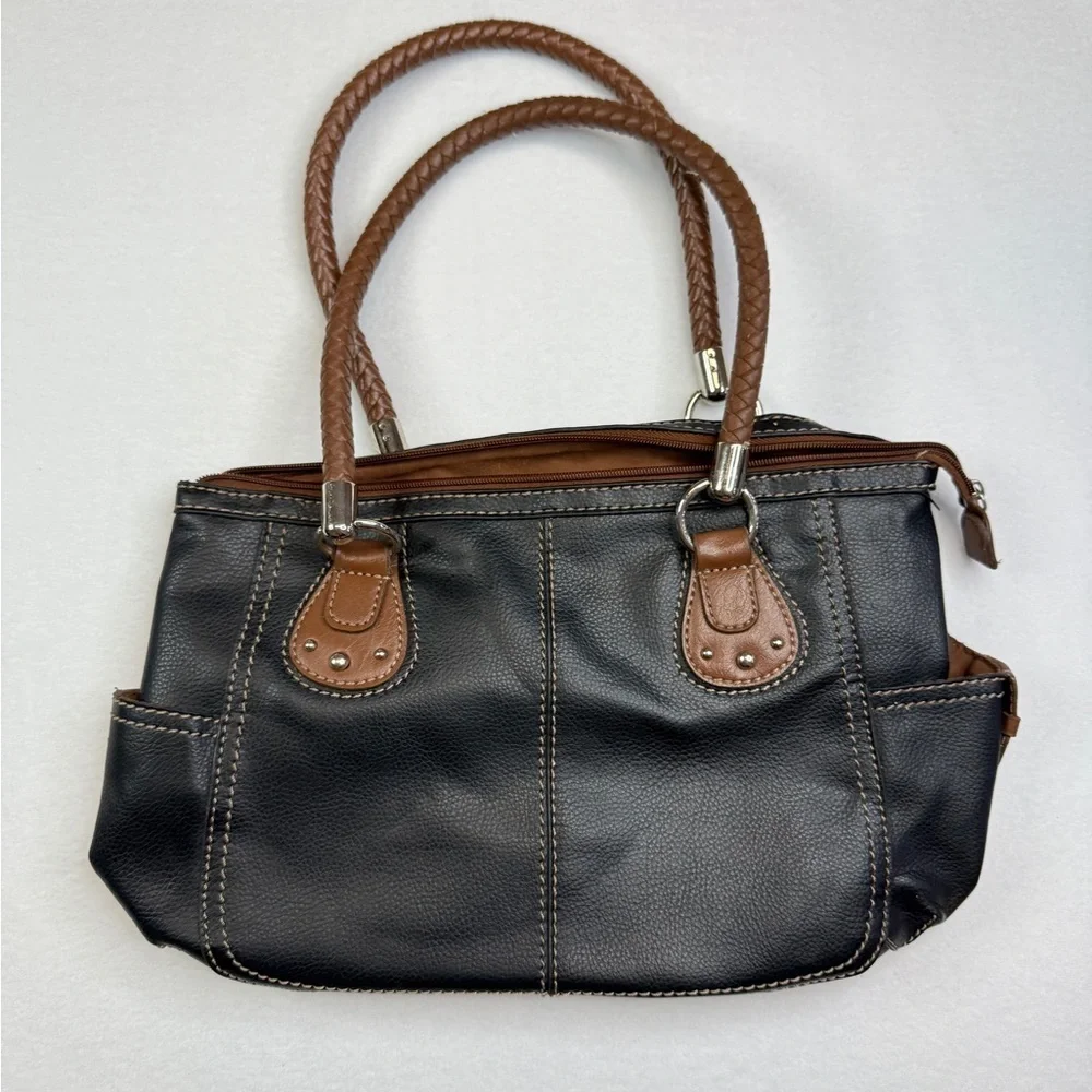 Relic Black and Brown Shoulder Bag with Double Handles - Picture 1 of 5